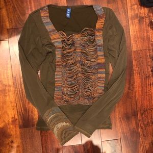 OHDD long sleeve mesh knit top